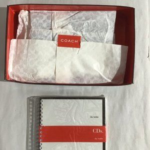 Vintage Coach Leather Sketch Pad, Journal and CD Disc Holder